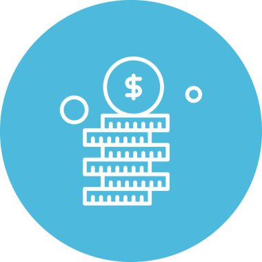 Vektör Madeni Para Ico, Vektör İllüstrasyonu