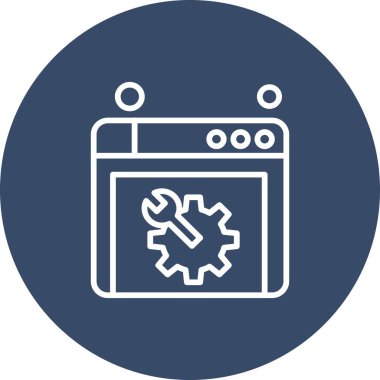 Web sitesi simgesi, vektör illüstrasyonu, İnternet konsepti  