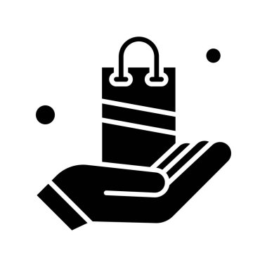 Vektör alışveriş çantası Ico, Vektör İllüstrasyonu