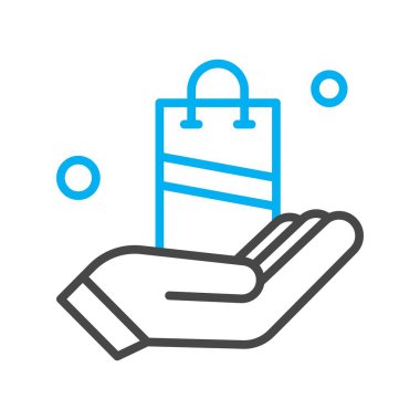 Vektör alışveriş çantası Ico, Vektör İllüstrasyonu