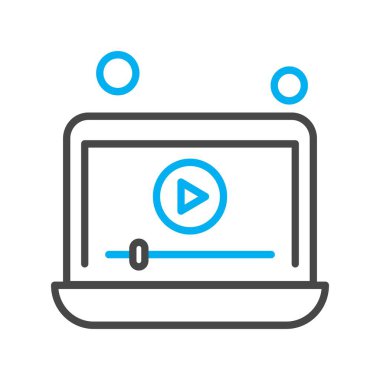 dizüstü bilgisayar simgesi, vektör illüstrasyonu