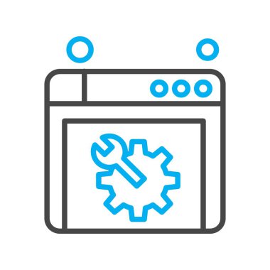 Web sitesi simgesi, vektör illüstrasyonu, İnternet konsepti  