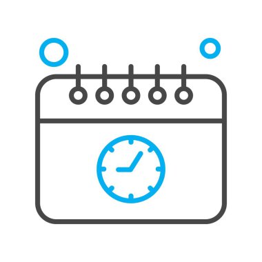 Vektör Takvim Simgesi, illüstrasyon   