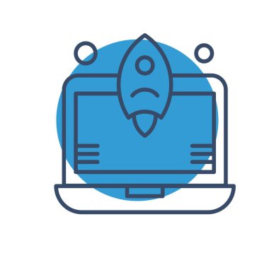 dizüstü bilgisayar simgesi, vektör illüstrasyonu