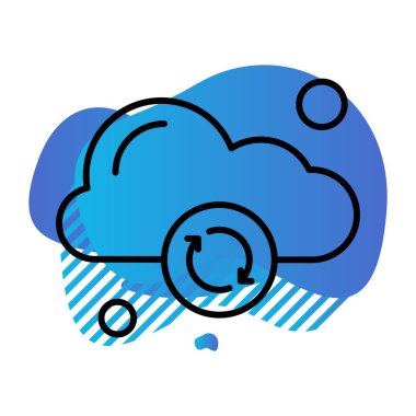 Contour bulut vektör illüstrasyonu