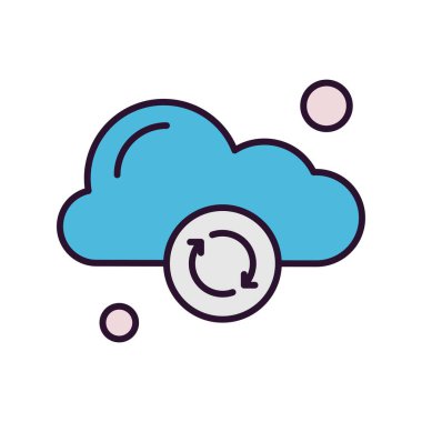 Contour bulut vektör illüstrasyonu