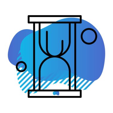 Vektör kum saati Ico, vektör illüstrasyonu