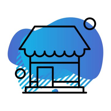 Vektör dükkanı Ico, vektör illüstrasyonu