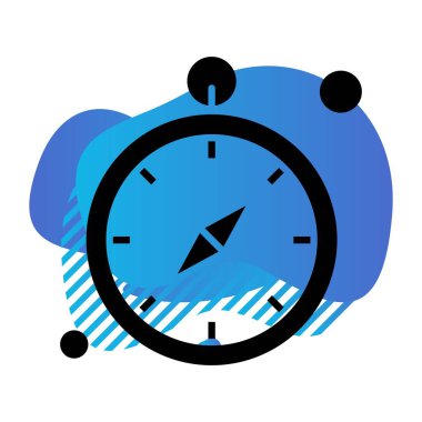  Vektör kronometre Ico, vektör illüstrasyonu