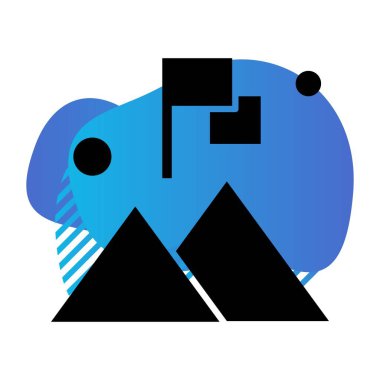 Vektör dağı Ico, vektör illüstrasyonu