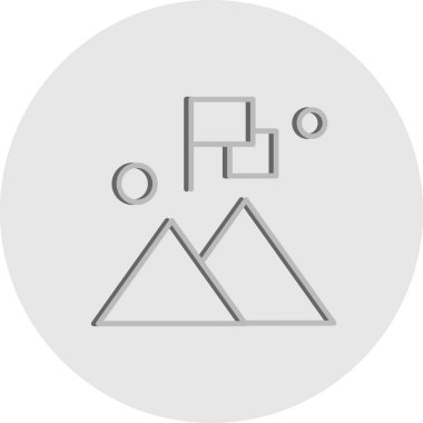 Vektör dağı Ico, vektör illüstrasyonu