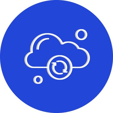 Contour bulut vektör illüstrasyonu