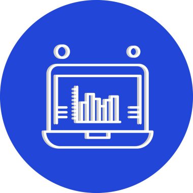 Vektör Analitik Web Simgesi, Vektör İllüstrasyonu