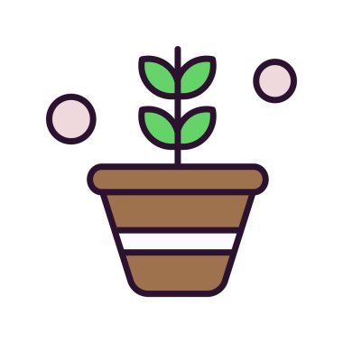 Vektör Çiçek Simgesi, vektör illüstrasyonu