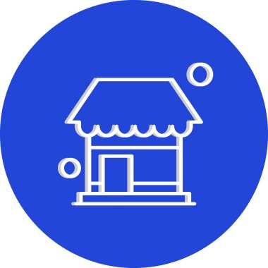 Vektör dükkanı Ico, vektör illüstrasyonu