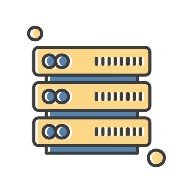 Vektör sunucu simgesi, vektör illüstrasyonu