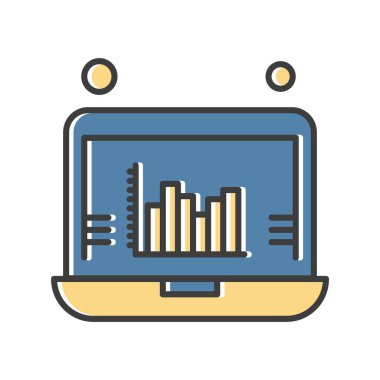 Vektör Analitik Web Simgesi, Vektör İllüstrasyonu