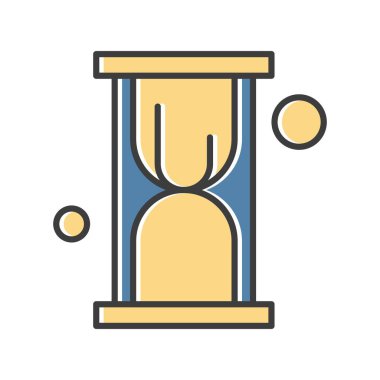 Vektör kum saati Ico, vektör illüstrasyonu
