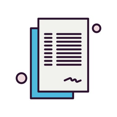 Belgenin vektör illüstrasyonu, basit simge tasarımı