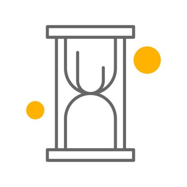 Vektör kum saati Ico, vektör illüstrasyonu