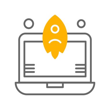 dizüstü bilgisayar simgesi, vektör illüstrasyonu