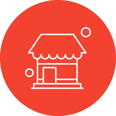 Vektör dükkanı Ico, vektör illüstrasyonu