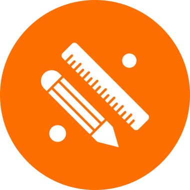  kalem ve cetvel simgesi çizimi 