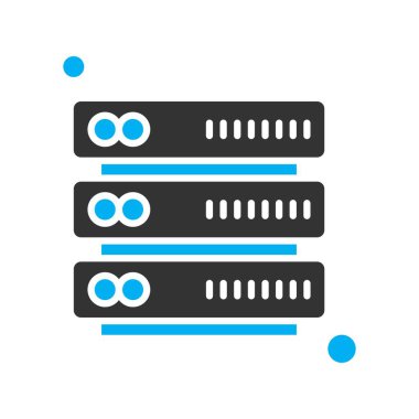 Vektör sunucu simgesi, vektör illüstrasyonu