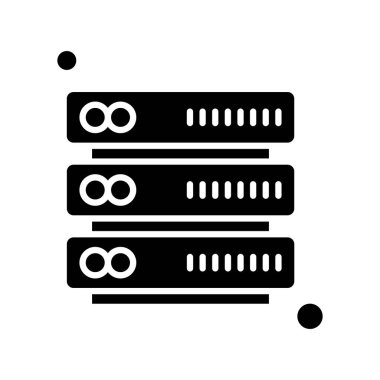 Vektör sunucu simgesi, vektör illüstrasyonu