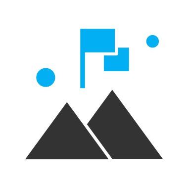 Vektör dağı Ico, vektör illüstrasyonu