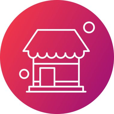 Vektör dükkanı Ico, vektör illüstrasyonu