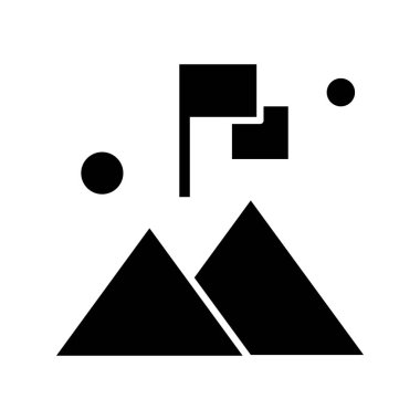 Vektör dağı Ico, vektör illüstrasyonu