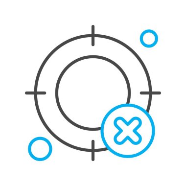  hedef simge, vektör illüstrasyonu