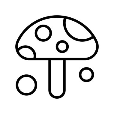  Vektör mantar Ico, vektör illüstrasyonu