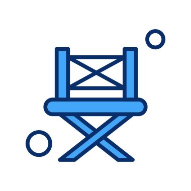  Sandalye Simgesi, vektör illüstrasyonu