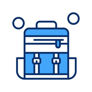  Vektör sırt çantası Ico, vektör illüstrasyonu