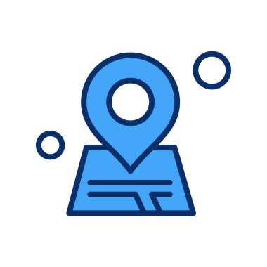 konum web simgesi, vektör illüstrasyonu