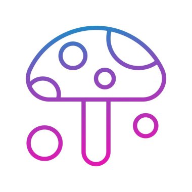  Vektör mantar Ico, vektör illüstrasyonu