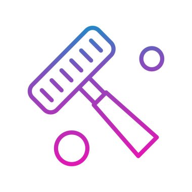 Vektör bahçesi tırmık simgesi, vektör illüstrasyonu