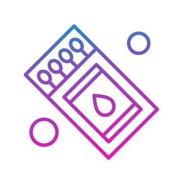 Vektör kibrit kutusu Ico, vektör illüstrasyonu