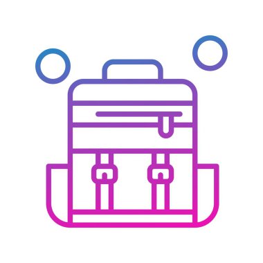  Vektör sırt çantası Ico, vektör illüstrasyonu