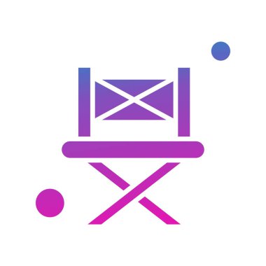  Sandalye Simgesi, vektör illüstrasyonu