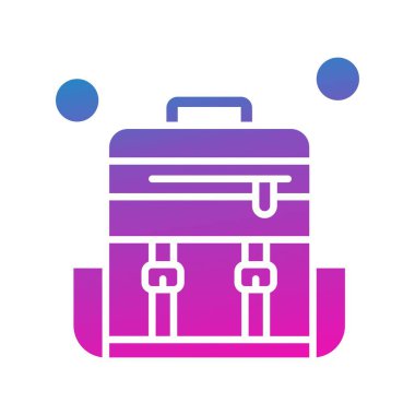  Vektör sırt çantası Ico, vektör illüstrasyonu