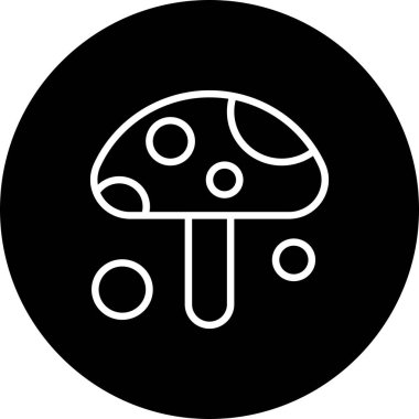  Vektör mantar Ico, vektör illüstrasyonu