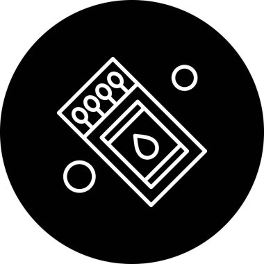 Vektör kibrit kutusu Ico, vektör illüstrasyonu