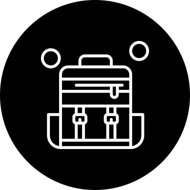  Vektör sırt çantası Ico, vektör illüstrasyonu