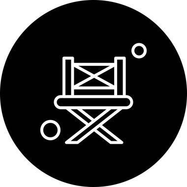  Sandalye Simgesi, vektör illüstrasyonu