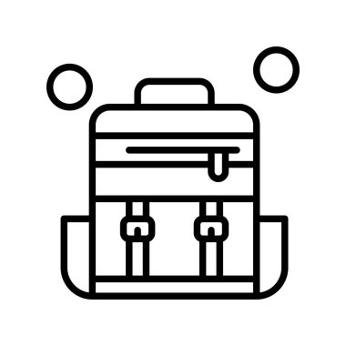  Vektör sırt çantası Ico, vektör illüstrasyonu