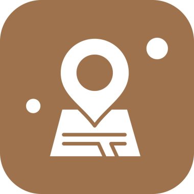 konum web simgesi, vektör illüstrasyonu