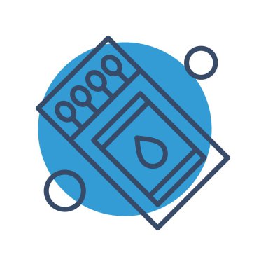 Vektör kibrit kutusu Ico, vektör illüstrasyonu